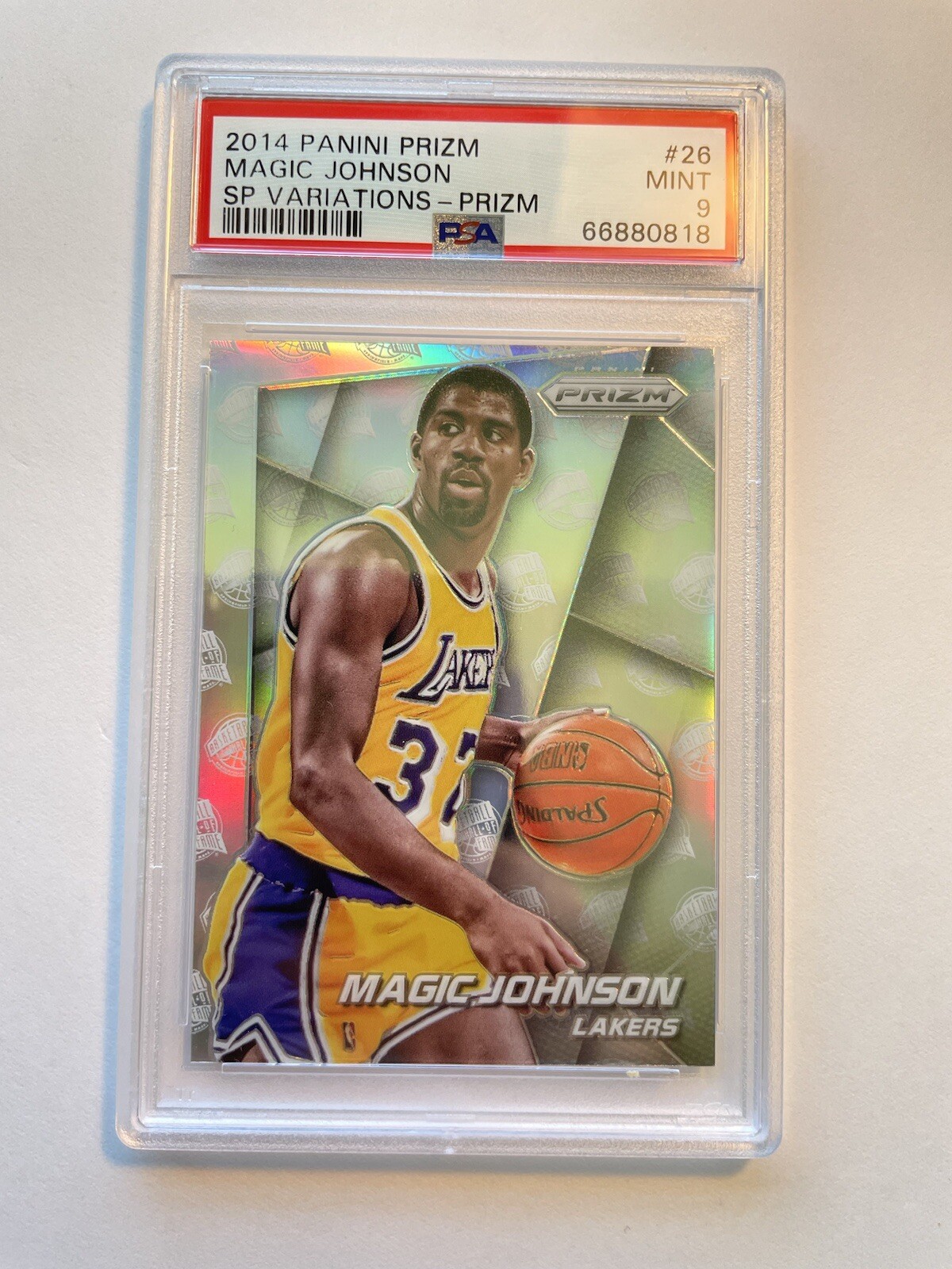 MAGIC JOHNSON 2014 PRIZM SP VARIATIONS SILVER PRIZM PSA 9 HOF LAKERS 🔥🔥📈
