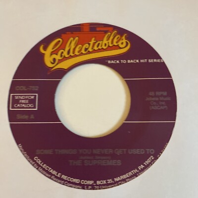 Supremes 45 Some Things You Never Get Used To / Run Run Run NEW reissue unplayed