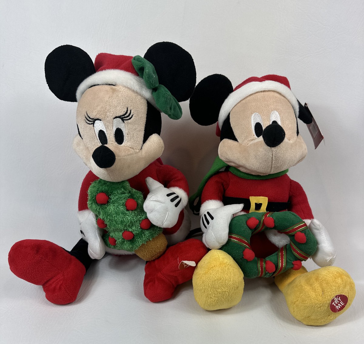 Disney Christmas Mickey Minnie Mouse Plush 16