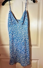 Zara Floral Print Mini Dress NWT SMALL blue daisy