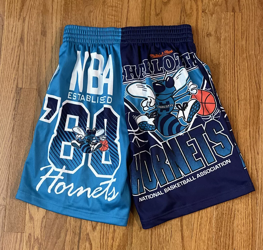 Mitchell and ness sales charlotte hornets shorts