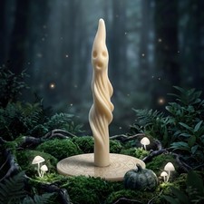 Ghost Mold for Candle, Twisted Halloween Taper in Wax, gothic Silicone Mould