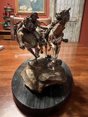 C.A. Pardell American Horse Takes His Name Sculpture 176/950 Mixed Media Western
