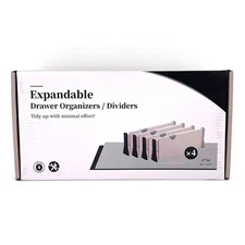 Expandable Drawer Organizers Dividers Set Of 4 Adjustable 11" To 17" Home Office