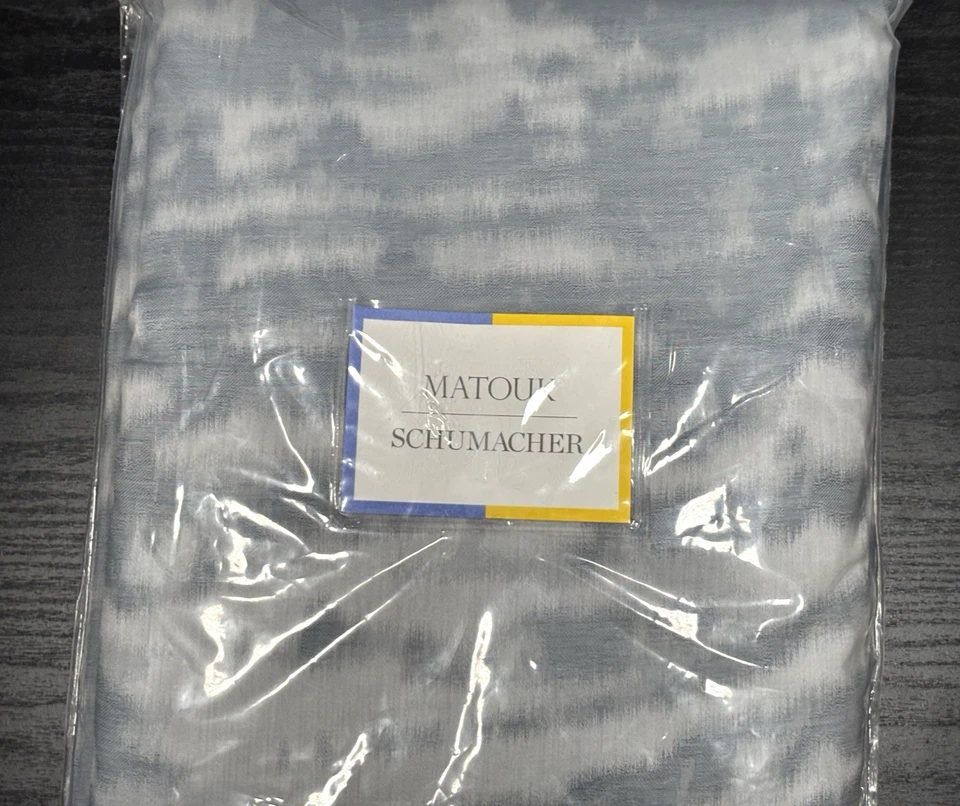 Matouk Schumacher SERENGETI King 被套 海蓝色 108x96 棉提花 — 第 3/4 张图片