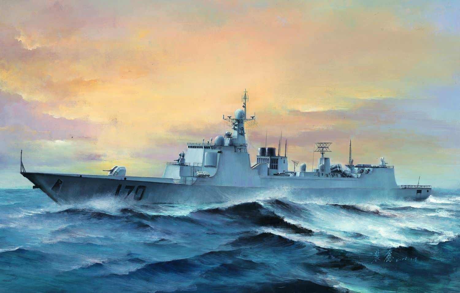 Trumpeter 04530 - 1:350 PLA Navy Type 052C DDG-170 Lanzhou - New