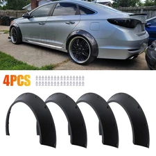 For Hyundai Sonata Elantra Fender Flares Extra Wide Flexible Wheel Arches Black