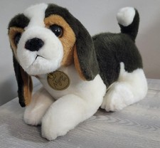 Beagle Miyoni Tots By Aurora Plush Soft White  Brown Dog Stuffed Animal Pup 8"