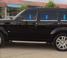 Jeu de moulures de garniture de fenêtre chromées 6 pièces pour Dodge Nitro 20...