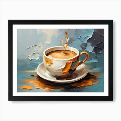Kaffee Gemälde Kunstdruck gerahmt Wandbild Poster Leinwanddruck Bild