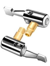 2-Packs Lock On Air Chuck Tire Inflator Hose Adapter, Metal Locking Tire Chuck w