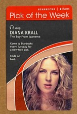 Diana Krall - The Boy from Ipanema RARE promo Starbucks download card '09