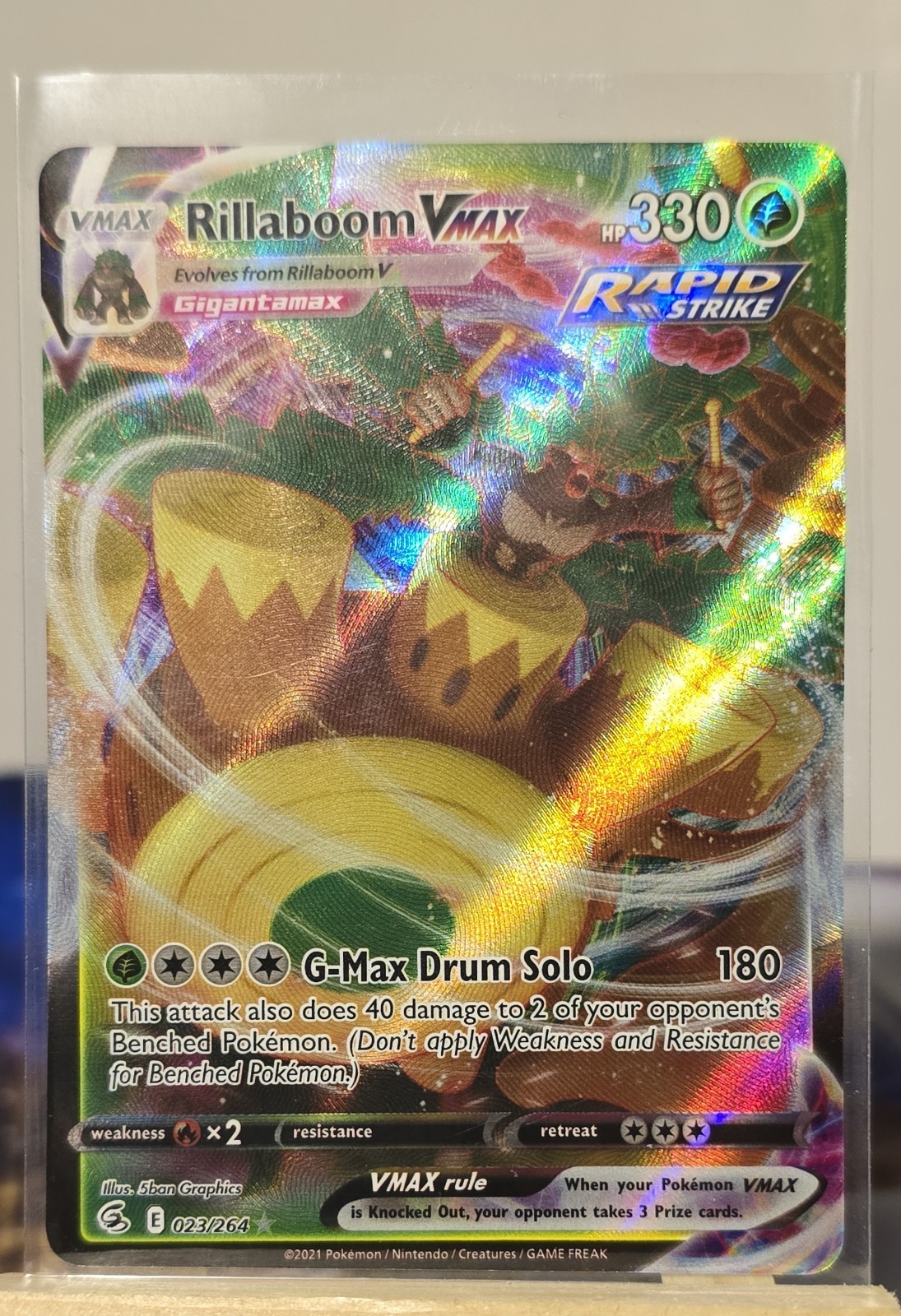 Rillaboom VMAX 023/264 Swsh08: Fusion Strike Holo