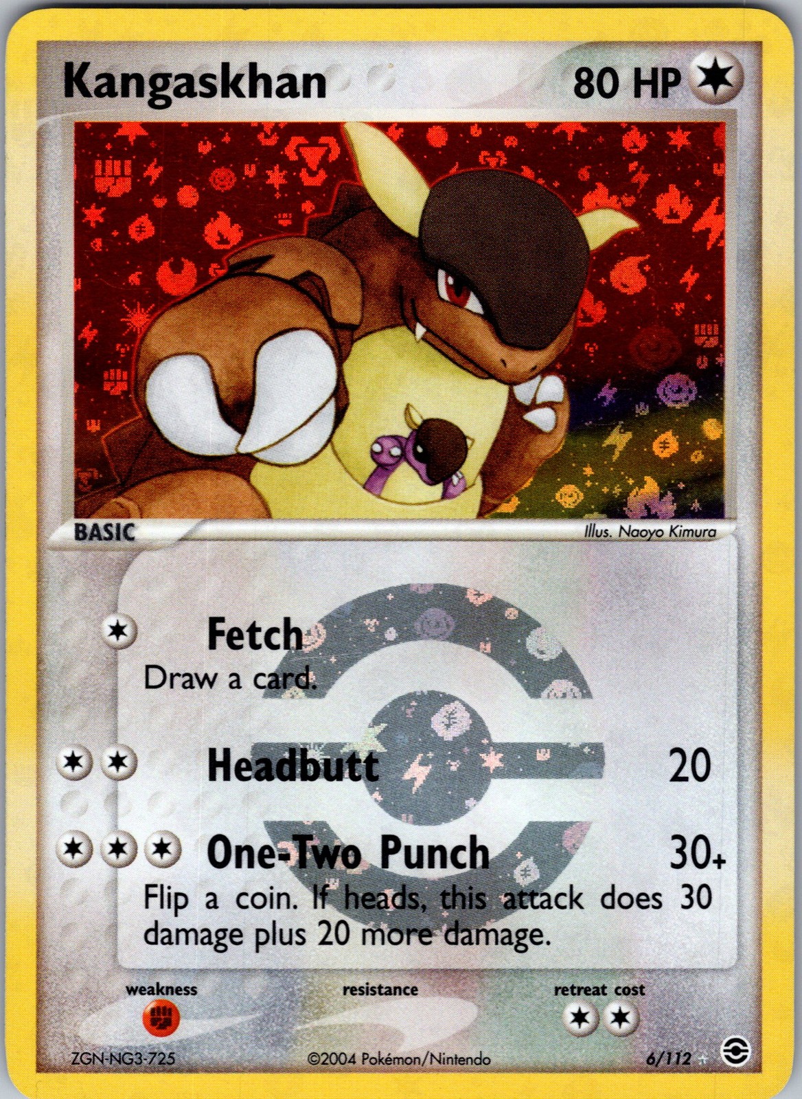 Kangaskhan Holo Rare FireRed & LeafGreen 6/112 NM