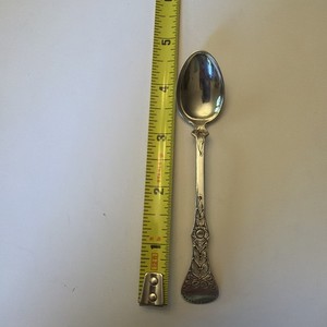 MAGNUS AASE NORWAY 830S SILVER SUGAR SPOON VINTAGE FLAT ROSE