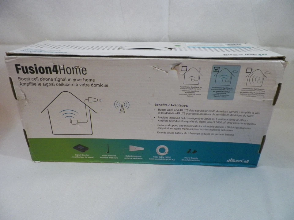 (b) SureCall Fusion4home Cell Phone Signal Booster Kit w/Yagi - SCPOLYH72YRAKIT - Image 3 of 4