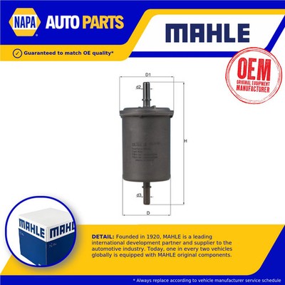 Fuel Filter fits RENAULT Mahle 6001543138 6001546326 7700845961 7700845973 New