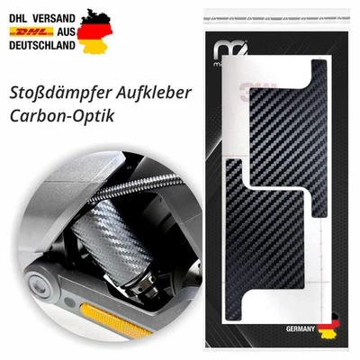 M2MEDIEN Dämpfer Aufkleber Carbon Optik geeignet für Segway Ninebot MAX G3-D E-Scooter