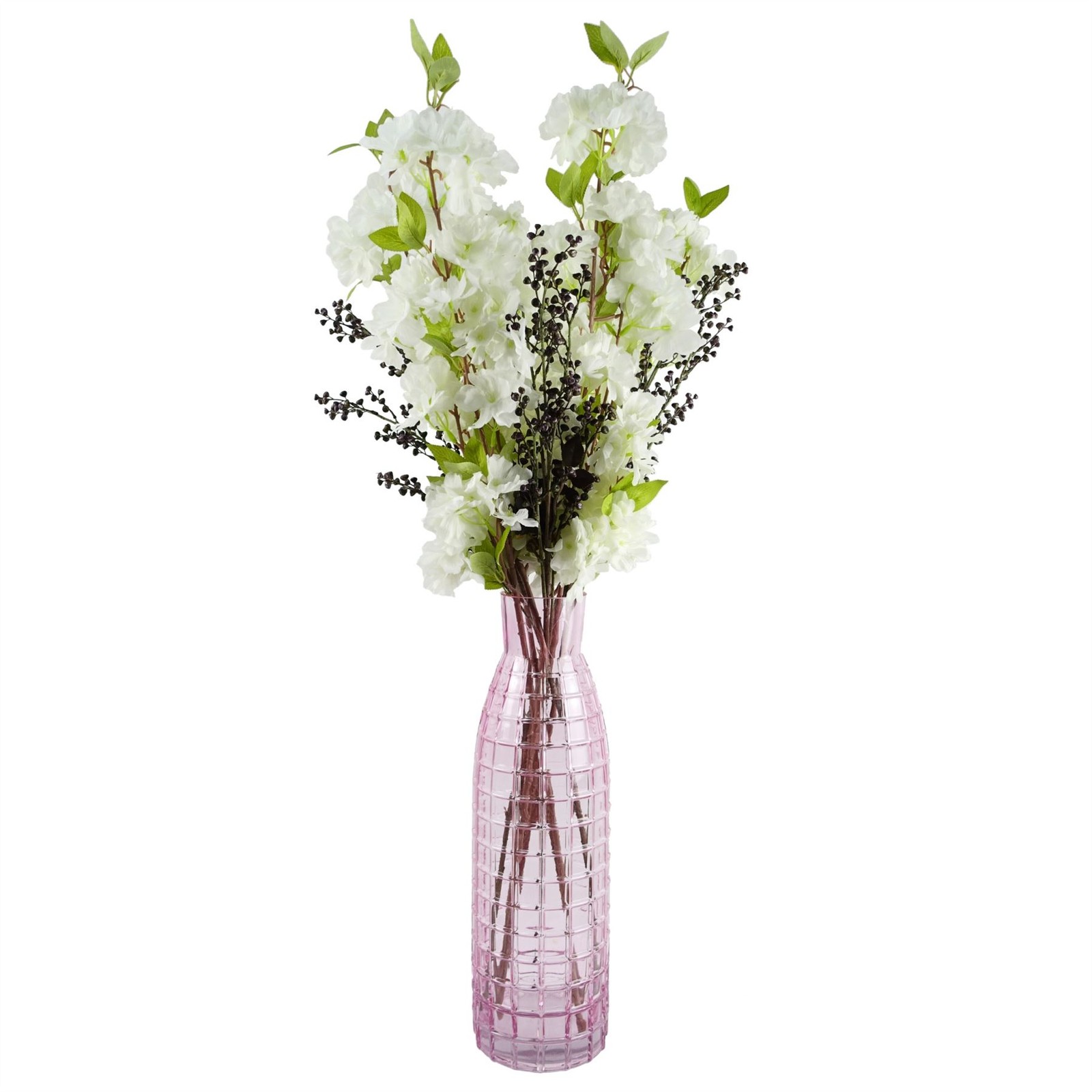 Leaf Design Artificial Flower Display with Vase - Image 2