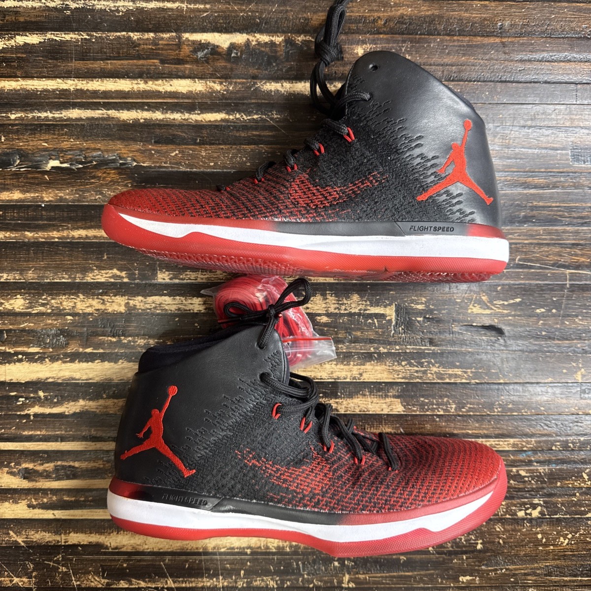 Men's Air Jordan 31 Banned Size 10 Black/University Red/White