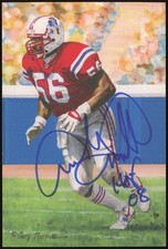 Andre Tippett Autographed Goal Line Art Card (HOF 08) JSA CK72715