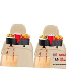 3-in-1 Car Headrest Backseat Organizer with 3.7" Backseat Cup Holder 2-PACKS