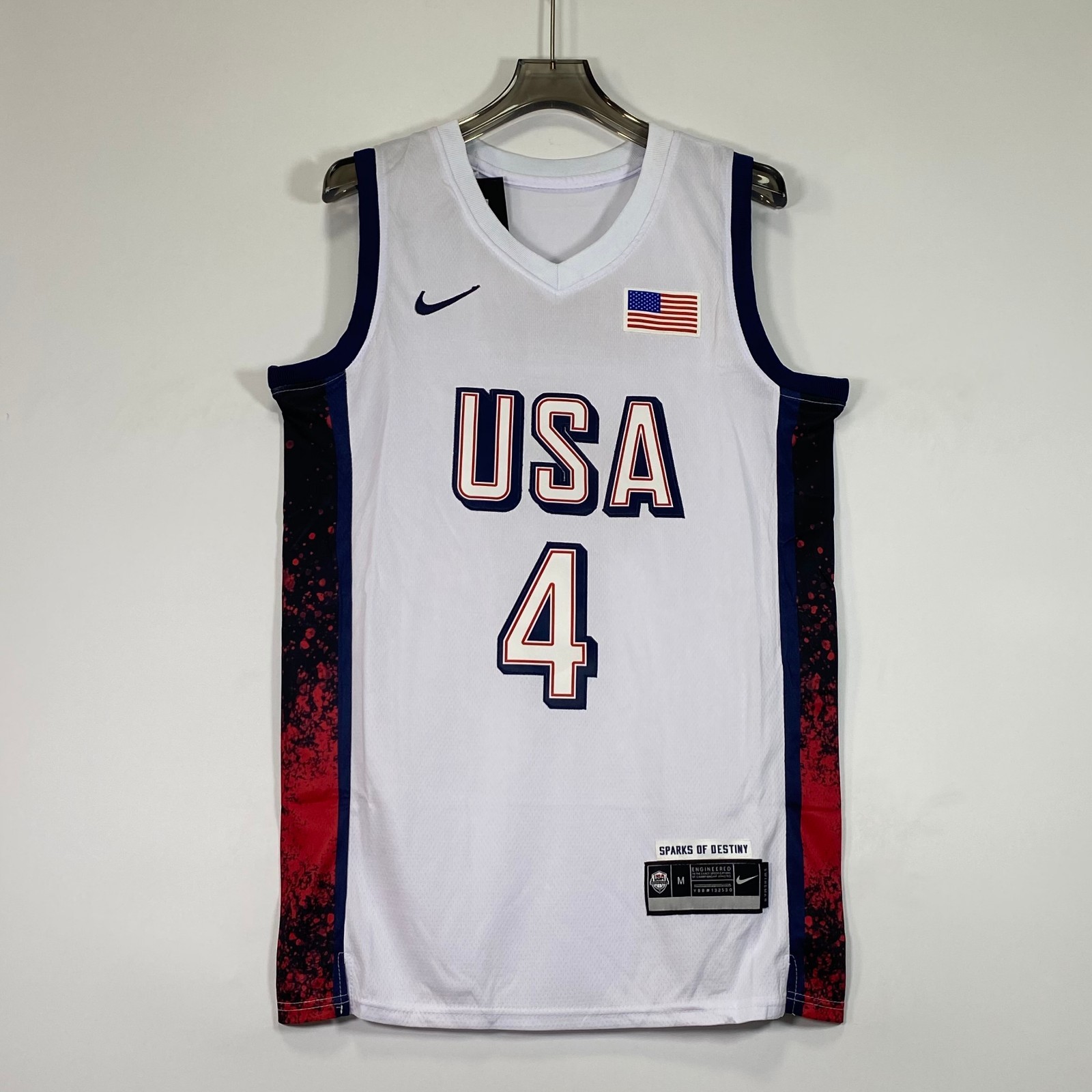Stephen Curry #30 Embroidered Jersey, White, Sizes S/M/L/XL/XXL