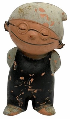 Vintage 1960s DET Mainzelmannchen ZDF 4'' Figure Rubber Gnome Goebel Hummelwerk