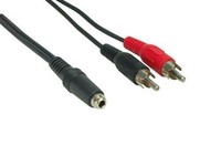 3X Audio Adapter 3,5Mm Klinke Buchse / 2X Cinch Stecker 0,2M