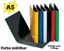Pagna Ringbuch PP DIN A5 2 Ring  | 4 Ring  Farben wählbar