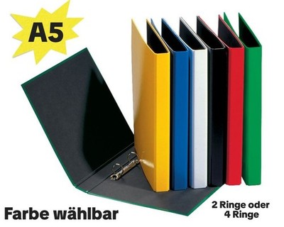 Pagna Ringbuch PP DIN A5 2 Ring  | 4 Ring  Farben wählbar