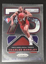 2021-22 Panini Prizm Charles Barkley 75th Anniversary Logo #18 76ers *FA23