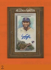2022 Topps Allen & Ginter Framed Mini Auto #MA-YH Yonny Hernandez RC