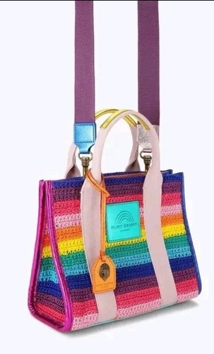 RARE🦅Kurt Geiger London Southbank Medium Crochet Rainbow Bag NEW SOLD OUT - Bild 3 von 8