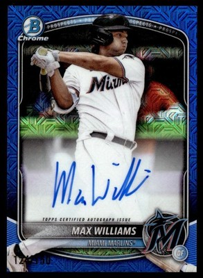 2025 Bowman Draft Mega Blue Auto Max Williams 124/150 #BMA-MW