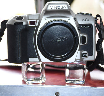 Minolta Maxxum XTsi Dynax 505si Data Back  SLR Black Tested And Working #xtsi2