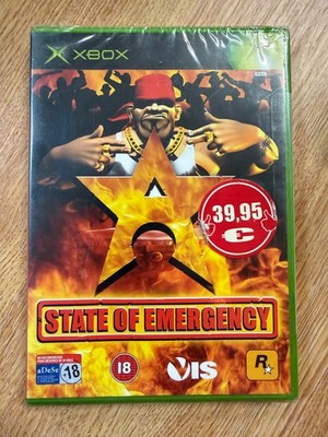XBOX State of Emergency Retro Videospiel Original UK Version Brandneu Versiegelt