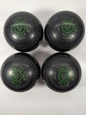4x Sterling Slimline Almark Lawn Bowls Size 00 HM Black Green WB17