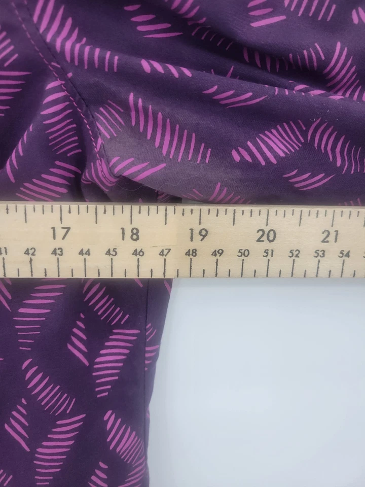 Camisa Cruel Western Mujer Mediana Púrpura Geométrica Manga Larga Perla A Presión Foto 3 de 4