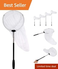 Insect and Butterfly Net with 12" Ring, 24" Net Depth, Handle Extends to 59 I...