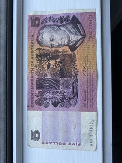 1967 $5 Five Dollar Bank Note C of A CIRC NAX 576829 Coombs/Randall