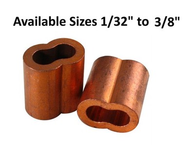 Copper Sleeves Clip Crimps for Cable Wire Swage 