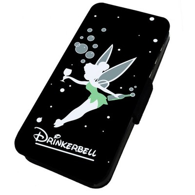 Bedruckte Klapp Handyhülle iPhone, Samsung & Huawei Drinkerbell schwarz