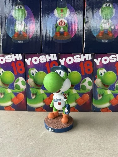 2026 Yoshi Dodgers Super Mario Bobblehead 3/31/26 SGA Nintendo Movie
