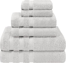 6-Piece 600 GSM Turkish Cotton Towel Set   Luxury Soft  Absorbent Bath Towel...