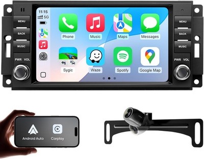 7'' 64G Dual Knob Android Auto Carplay for 2005-2015 Jeep Dodge Chevy Chrysler