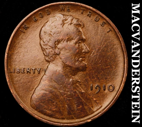 1910 Lincoln Wheat Cent - Scarce  Extra Fine  Better Date  No Reserve  #i857