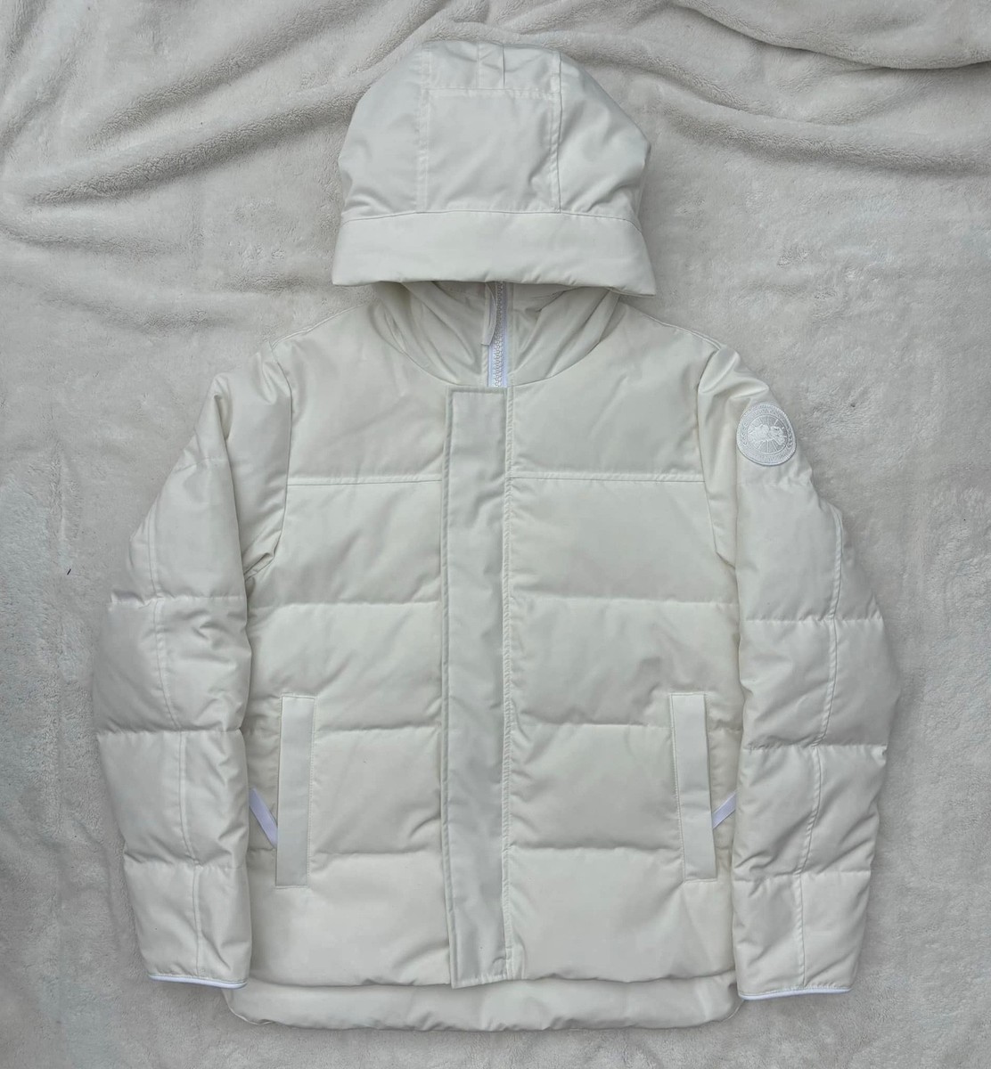 Canada Goose x HumanNature Greige White MacMillan Parka Jacket