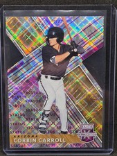 2019 Panini Elite Extra Edition Baseball Corbin Carroll Purple Die-Cut 77/125