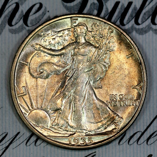 * 1935-S * SOLID+ GEM BU MS WALKING LIBERTY HALF-DOLLAR * FROM COLLECTION